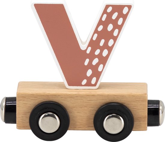 Train de lettres coloré en bois Tryco - Lettre V TR-353041