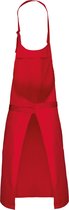Schort/Tuniek/Werkblouse Unisex One Size Kariban Red 100% Katoen