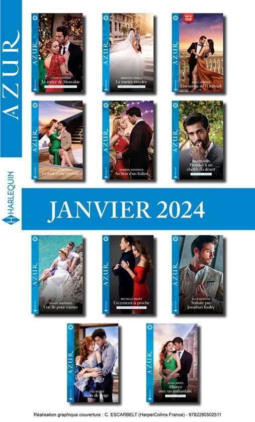Pack mensuel Azur 11 romans (Janvier 2024) (ebook), Collectif