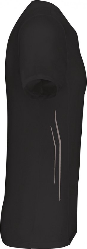 SportT-shirt Heren XS Proact Ronde hals Korte mouw Black / Silver 100% Polyester