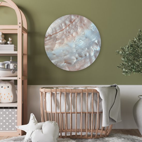 Cercle mural - Cercle mural intérieur - Coquillages - Abstrait - Nature - 60x60 cm - Décoration murale - Peintures ronds - Décoration chambre adulte