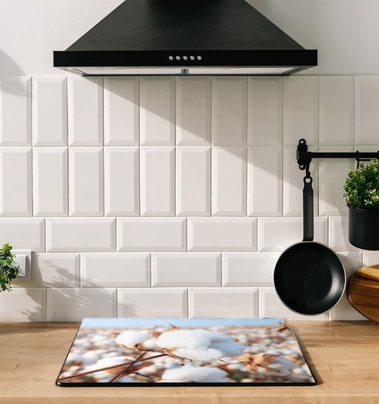 Protection induction - Cotton Field - 83x52 cm - Protection induction - Plaque de cuisson induction - Tapis induction - Antidérapant - Décoration Cuisine - Accessoires de vêtements pour bébé de Cuisine