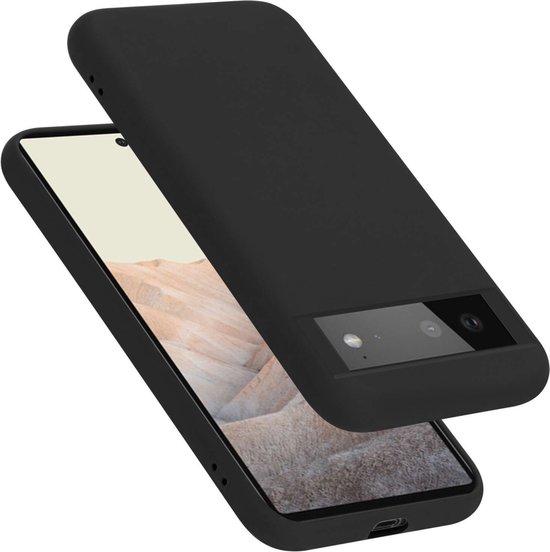 Coque Cadorabo pour Google PIXEL 6 en NOIR LIQUIDE - Housse de protection en silicone TPU flexible Case Cover
