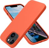MNCdigi - Slim-fit siliconen hoesje - Oranje - Geschikt voor Apple iPhone 13