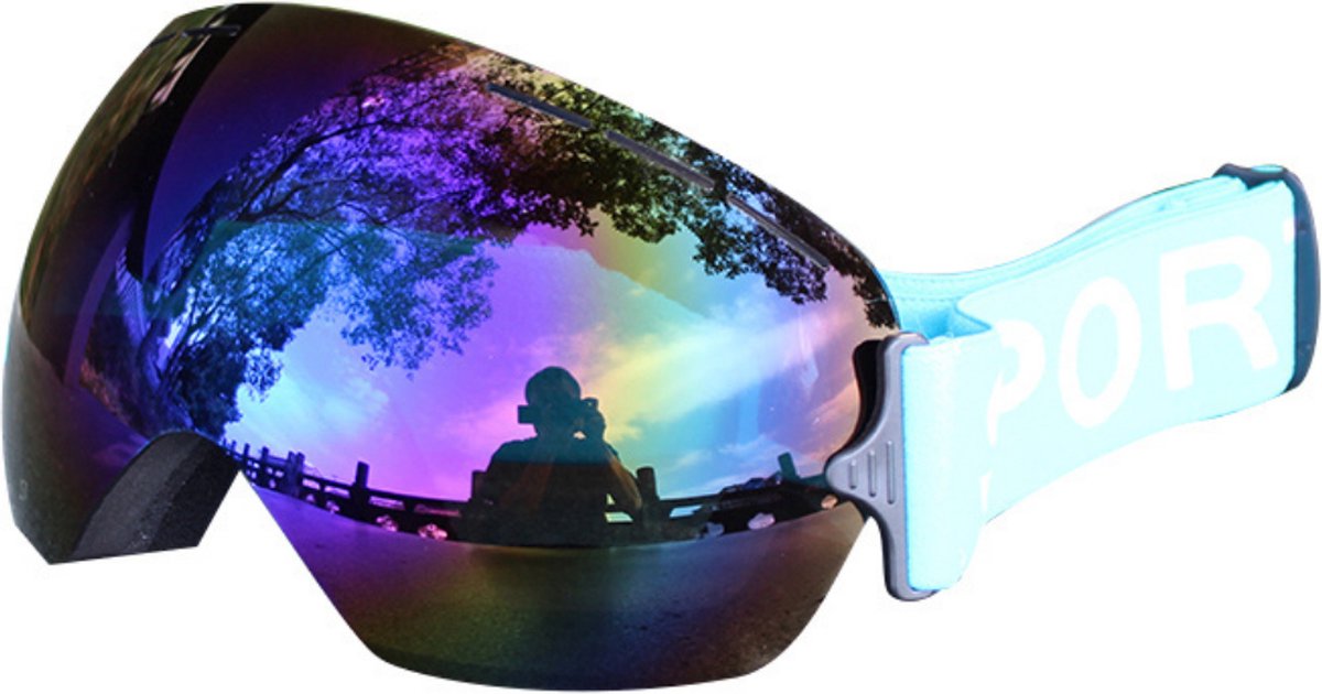 Livano Skibril - Dames - Heren - Ski Zonnebril - Winddicht - UV-Bescherming - Ski - Wintersport - Ski Gadgets - Blauw