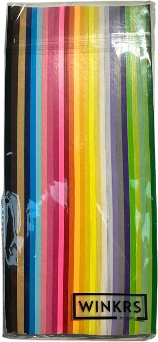 Papierstroken in 27 kleuren - 1030 stuks - 1CM x 24CM - Vlechtstroken - Origami Papier voor sterren - Lucky Stars vouwen — afbeelding 5