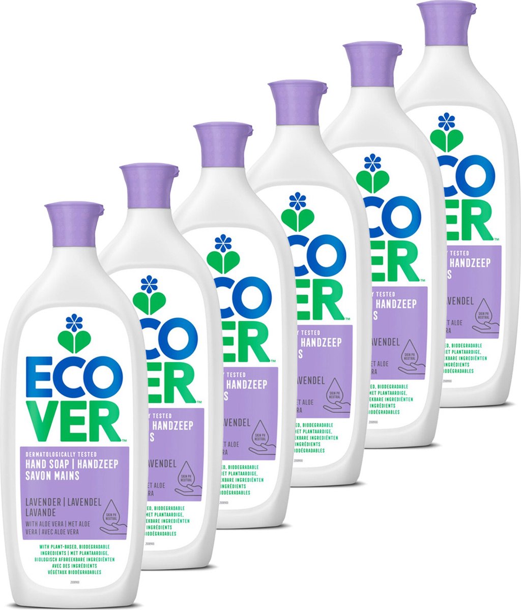 Ecover Handzeep Voordeelverpakking 6 x 1L - Ecologisch - Lavendel & Aloë Vera Geur