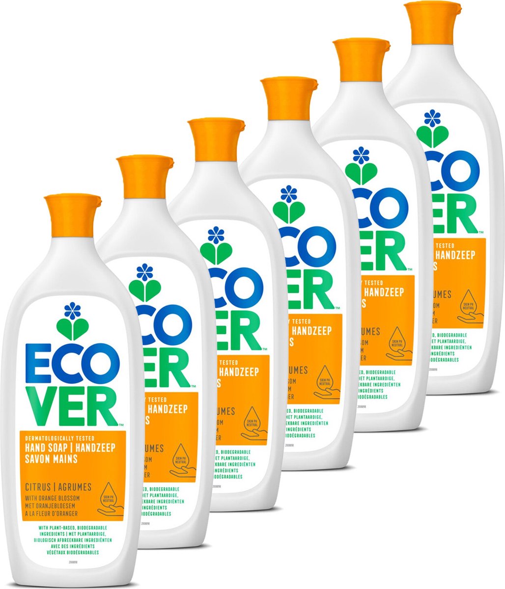 Ecover Ecologische Handzeep - Citrus & Oranjebloesem - 6 x 1 l - Voordeelverpakking