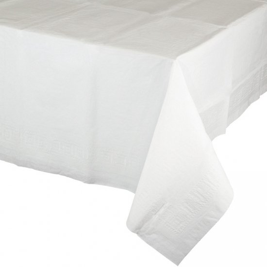 2x Witte tafelkleden 274 x 137 cm - Tafellakens wit 2 stuks