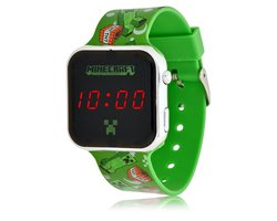 foto van Disney LED Watch Minecraft - 5-DIS006 Kinderhorloge Met LED Display Voor Datum en Tijd - Groen
