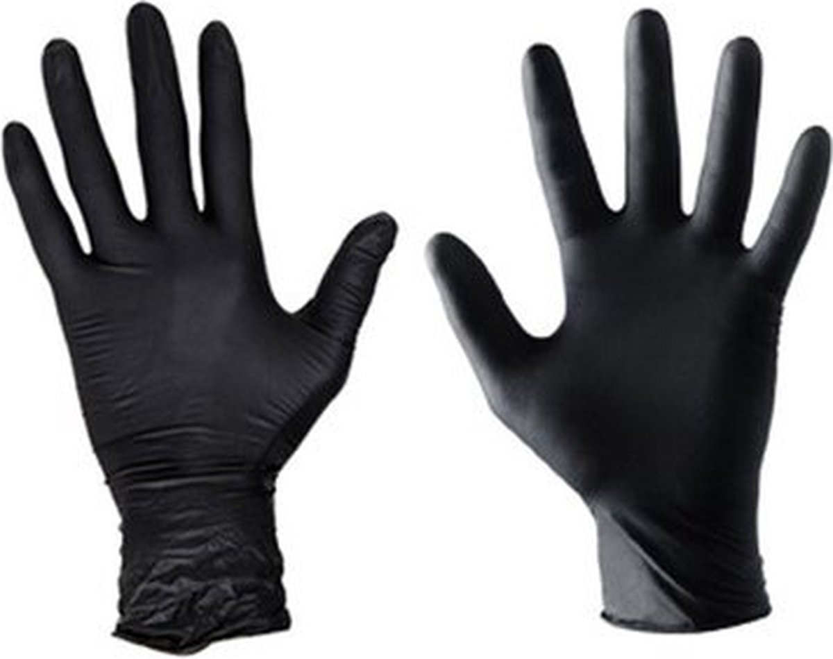 Latex Handschoenen 100 stuks Small Zwart