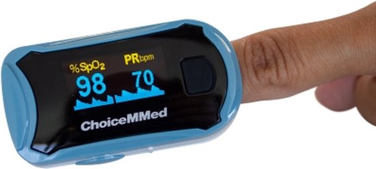 Oxymètre Mobiclinic MD300C29 - Oxymètre de pouls au doigt - Fréquence cardiaque et SpO2 - Écran OLED