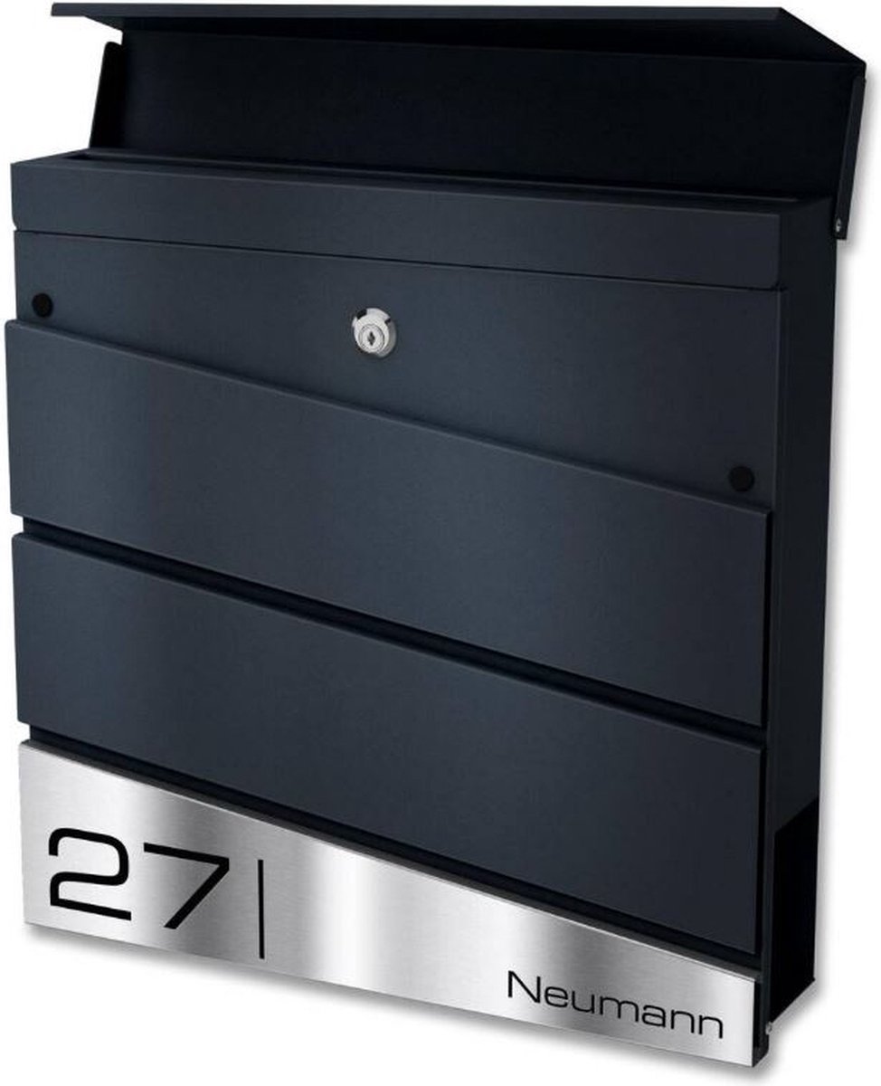 Nambo Brievenbus Antraciet Brievenbus rvs naambordje met naam en huisnummer bol Nambo Brievenbus Antraciet Brievenbus rvs naambordje met naam en huisnummer bol