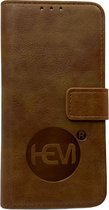 HEM hoes geschikt voor Samsung S23 Ultra - Bronzed Brown Leren Portemonnee Hoesje - Lederen Wallet Case TPU - Book Case - Flip Cover - Boek - 360º beschermend Telefoonhoesje