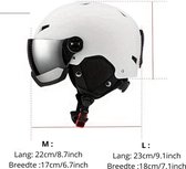 Livano Skihelm - Met Vizier - Ski Gadgets - Dames - Heren - Wintersport - Ski - Anti Fog - Wit - Maat M