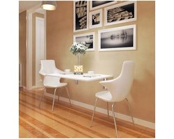 SNS Home - 72 X 45 Cm - Klaptafel - Wandtafel - Keukentafel - Balkontafel - Bureau - MDF Wit