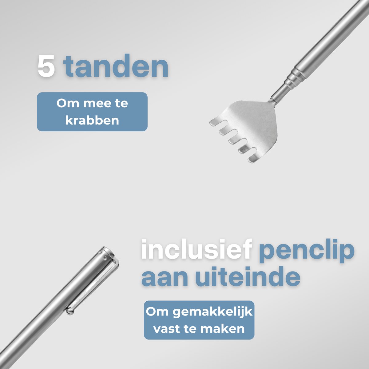 Uitschuifbare / telescopische / verstelbare ruggenkrabber van Merkloos / Sans marque — cadeau in Verzorging - foto 4