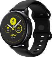 Cadorabo Siliconen bandje 22mm geschikt voor Samsung Galaxy Gear S3 / Gear 2 in ZWART - Vervangingsmanchet geschikt voor Huawei Watch GT geschikt voor Watch 2 Pro geschikt voor Ticwatch Pro enz.