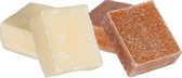 Ideas4seasons Amberblokjes/geurblokjes - amber en cashmere - 6x stuks - huisparfum