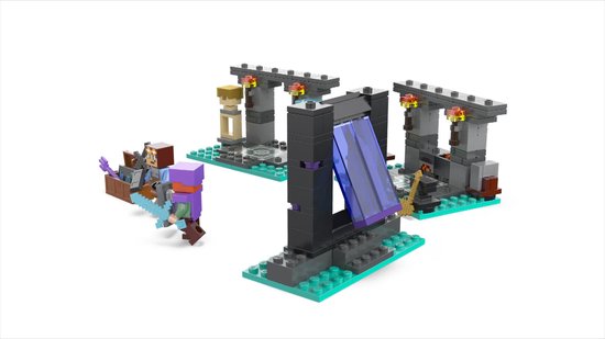 LEGO Minecraft 21242 L'Arene de l'End, Jouet avec Lave, Figurine