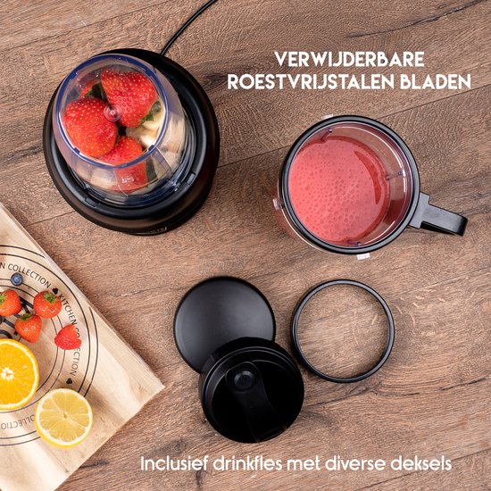 alpina Smoothie Maker - Blender To Go 500ml tot 1L - 1200W - RVS van Alpina — afbeelding 3