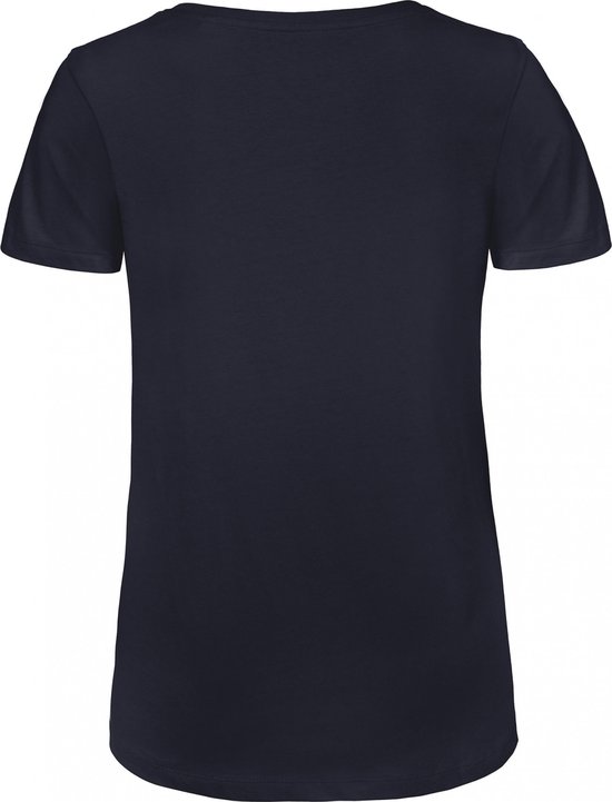 T-shirt col V Inspire en Cotton bio B&C pour femme CGTW045 - Bleu marine - XS