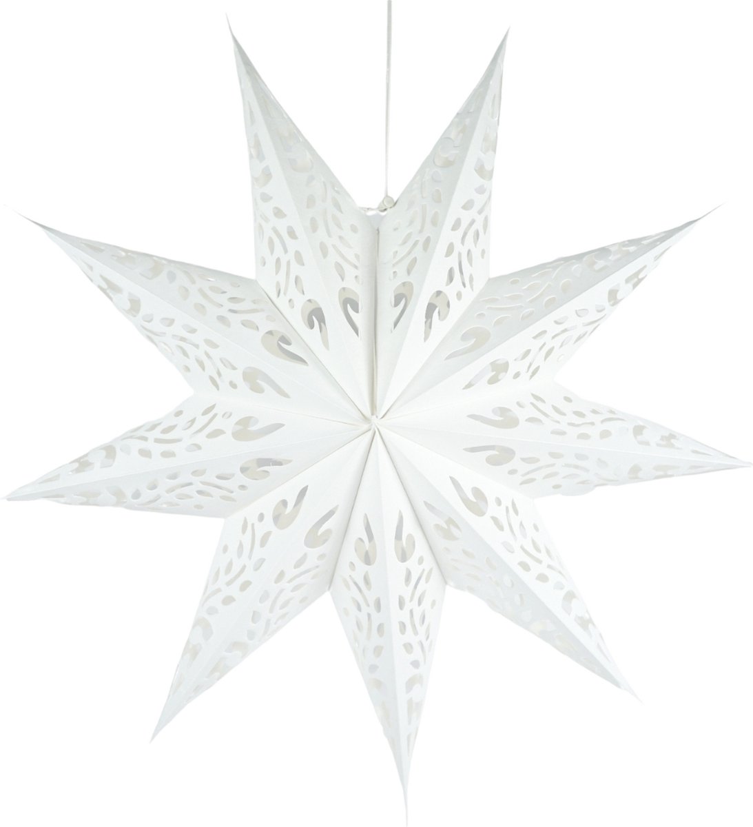 Witte papieren kerstster 45 cm | It's all about Christmas