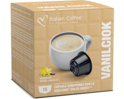 Italian Coffee - Vanilciok Vanille en Witte chocolade - 16x stuks - Dolce Gusto compatibel