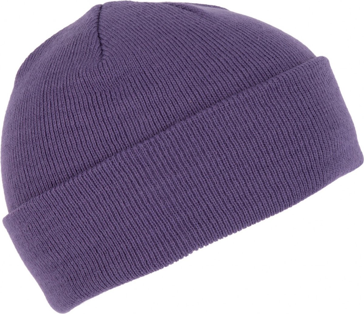 K-up Hats Wintermuts Beanie Yukon - paars - heren/dames - sterk/zacht/licht gebreid 100% Acryl - Dames/herenmuts