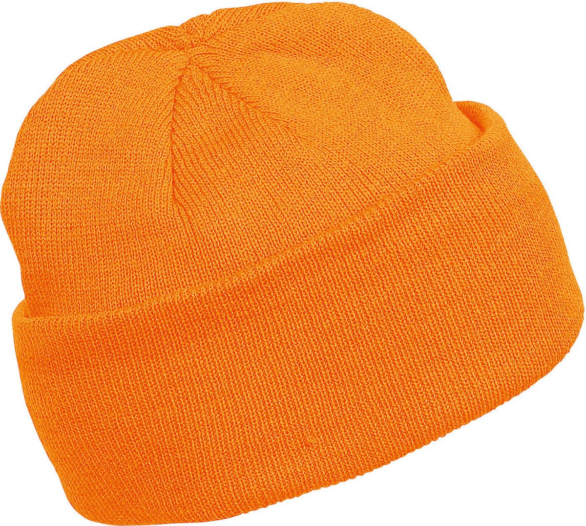 K-up Hats Wintermuts Beanie Yukon - oranje - heren/dames - sterk/zacht/licht gebreid 100% Acryl - Dames/herenmuts