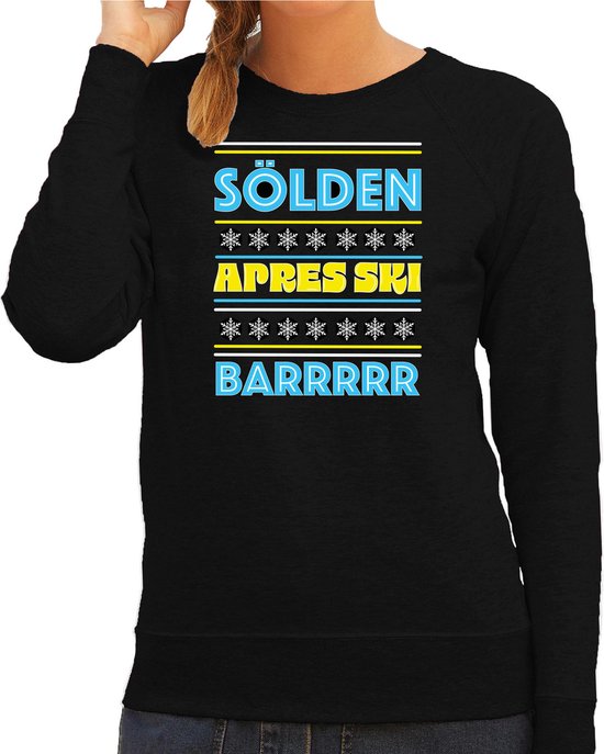 Bellatio Decorations Apres ski sweater dames Solden zwart apresski bar kroeg . bol