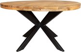 Table de Meubles Comfort Living - Ronde - Bois de Manguier - 110x110x76 - Plateau épaisseur 5 cm - Massief