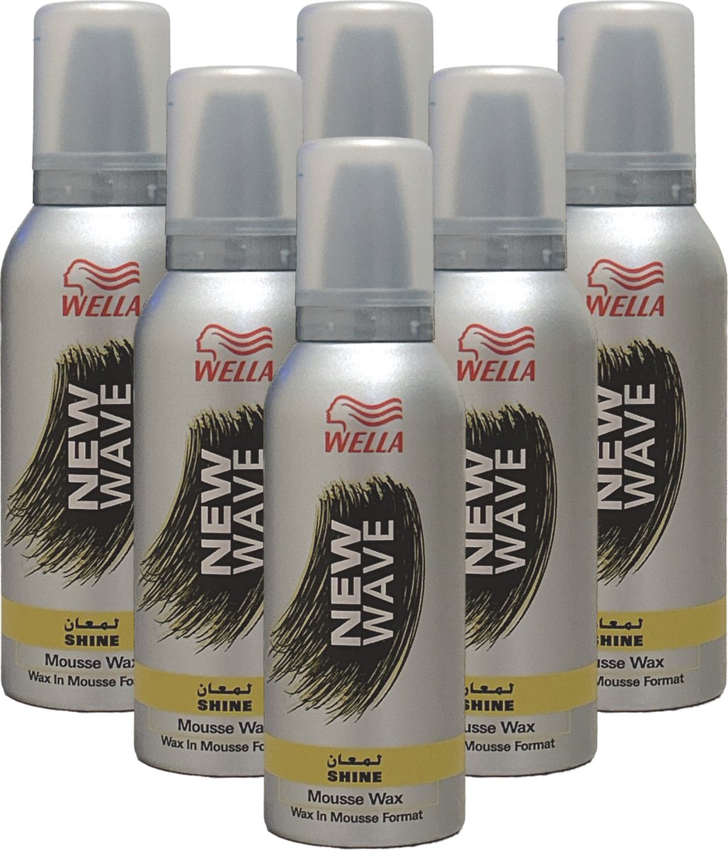 Wella New Wave Shine Mousse Wax 150ml 6 stuks