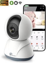 Needs!® Full HD Wifi Babyfoon met Camera WS-Q100A - En App - Camera Beveiliging – Wifi Camera – Camerabewaking - 1080p – Baby Monitor – 2.4GHZ – Wit