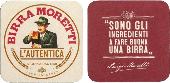 Birra Moretti - Sous-bocks - 400 pièces (4x 100 pièces)