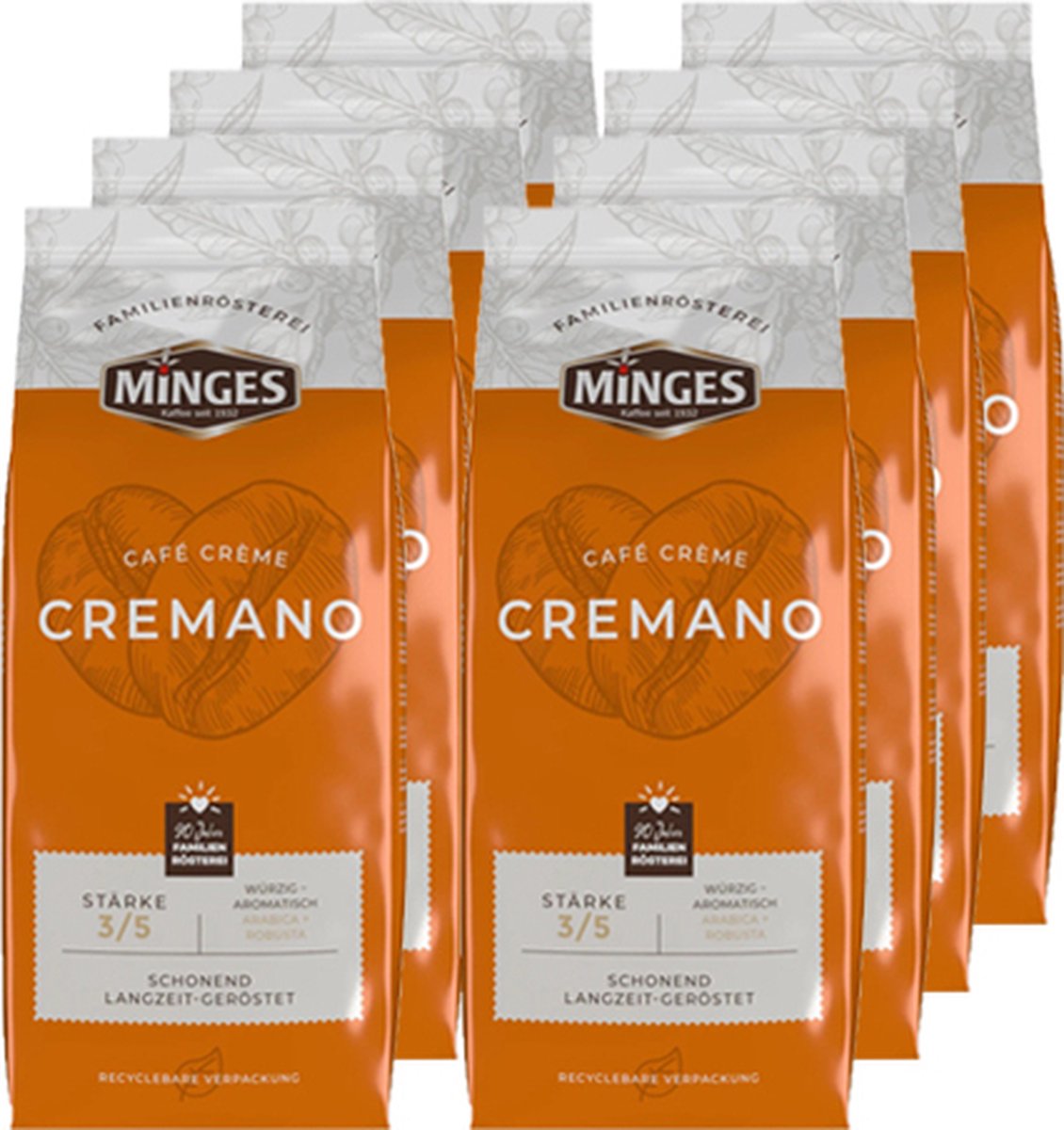 Goedkoopste Minges - Café Cremano Bonen - 8x 1kg