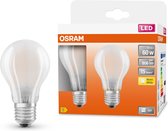 OSRAM LED lamp - Classic A 60 - E27 - filament - mat - 6,5W - 806 lumen - warm wit - 2 stuks