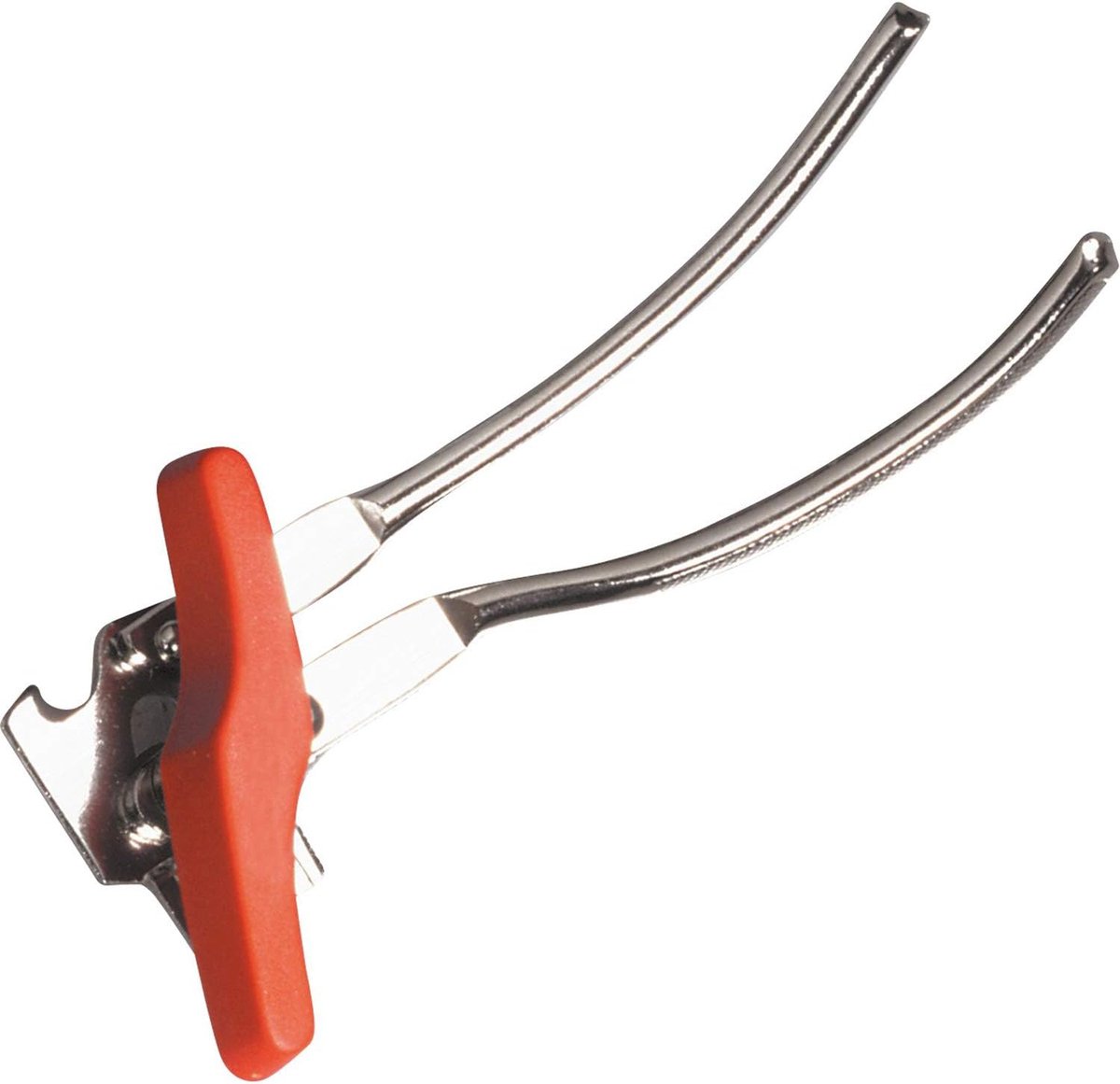 Tangen blikopener met flesopener Lengte: 15 5 cm Staal kunststof Tang Winner Zilver Rood
