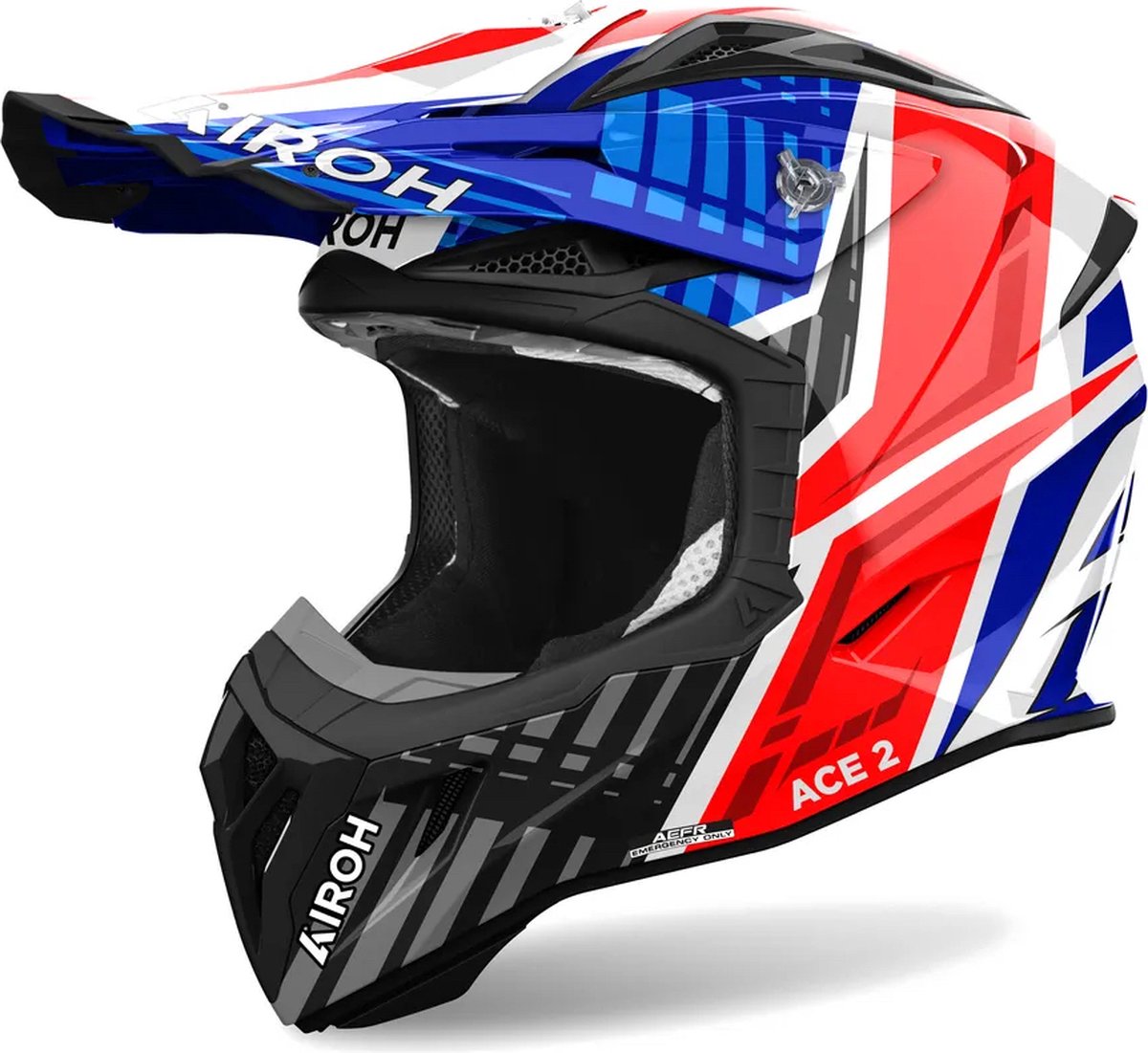 Airoh Aviator Ace 2 Proud Blue Red Gloss XL - Maat XL - Helm