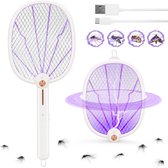 Opvouwbare Elektrische Muggenvanger - Verbeterde Oplaadbare Vliegenmepper - Draagbaar en Efficiënt - Insectenbestrijding voor Binnen en Buiten - Milieuvriendelijk en Veilig in Gebruik