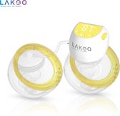 LAKOO-Hands-Free borstkolf – borstkolf electrisch dubbel - Dubbele elektrische handsfree borstkolf – Draagbaar - Transparant/Geel