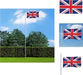 vidaXL Vlag Verenigd Koninkrijk - Polyester - 90 x 150 cm - Meerkleurig - Vlag