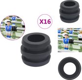 vidaXL Tafelvoetbal Stangstopper - 15.9/16 mm - Zwart ABS - 16 stuks - Voetbaltafelpoppetje