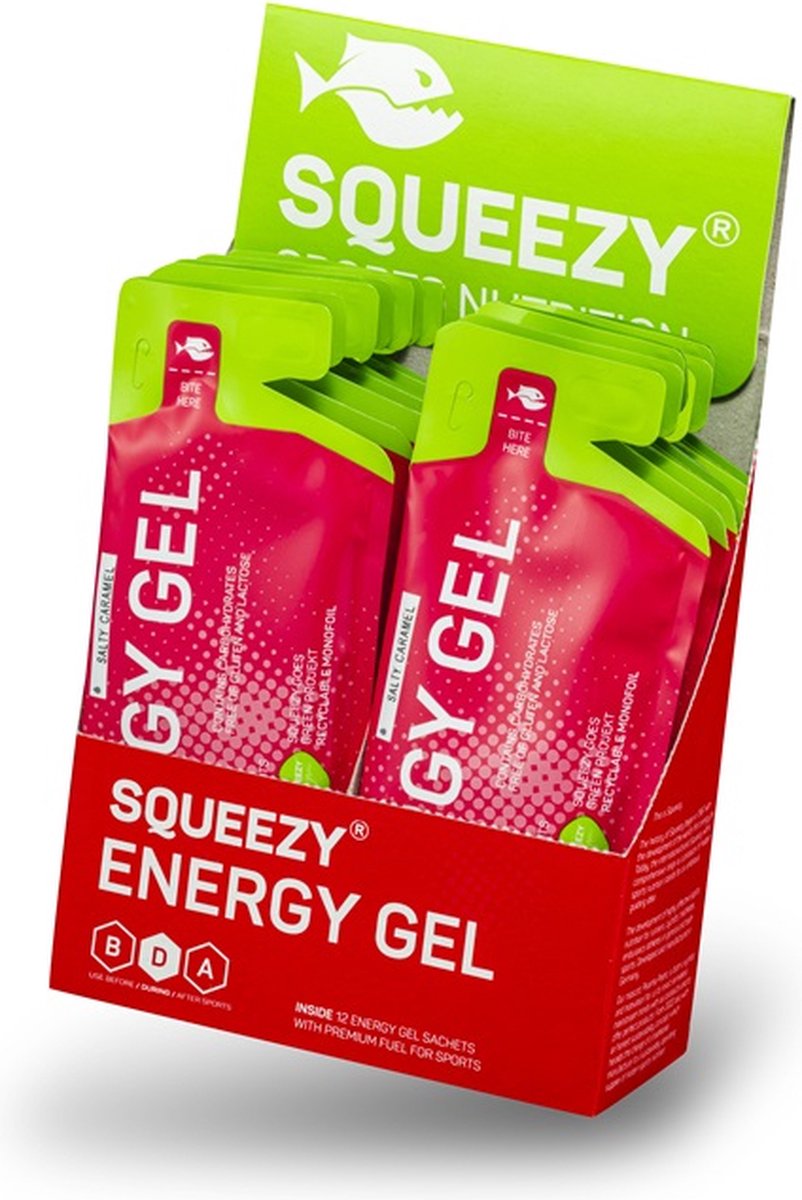 Goedkoopste Squeezy Energie Gel 12x33g Salty Caramel Gezondheid| Sport | Sportvoeding | Energiegels | Hardlopen | Alle sporten | Hardloopvoeding | Energygels | Wielrennen | Wielrenvoeding
