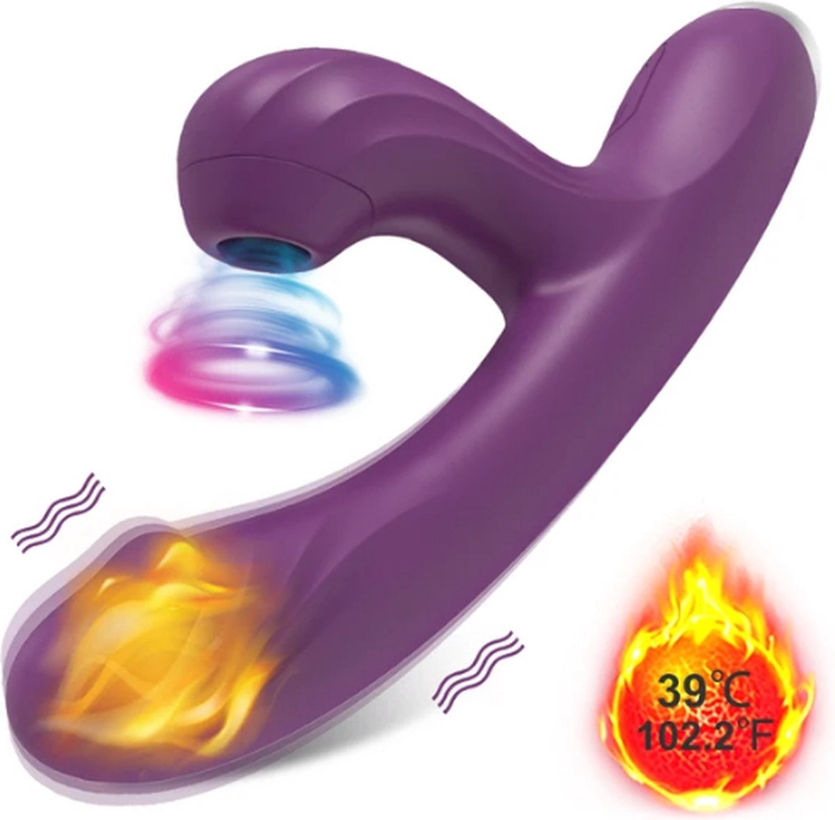 Goedkoopste G Spot Vibrator en Clitoris Vibrator - Luchtdruk Vibrator - Warmte Dildo - Sextoys Voor Vrouwen - 10 Standen - Seksspeeltjes