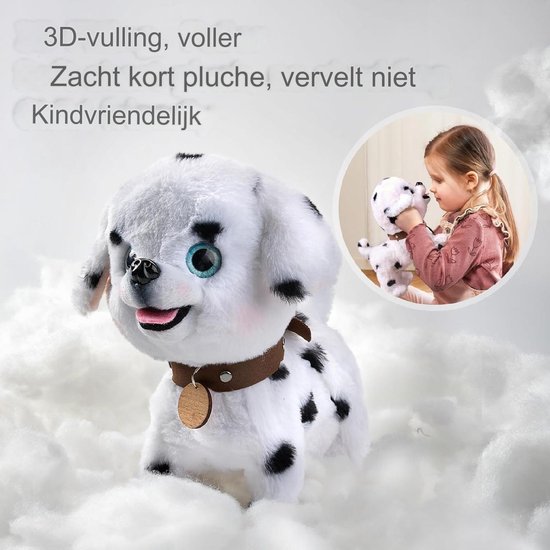Hondenspeelgoed - Kinderen Pluche Puppy Elektronische Huisdieren - met Afstandsbediening - Speelgoed Hond die Loopt en Blaft - Realistisch Interactief Speelgoed voor Kinderen Meisjes Jongens Cadeau - Merkloos