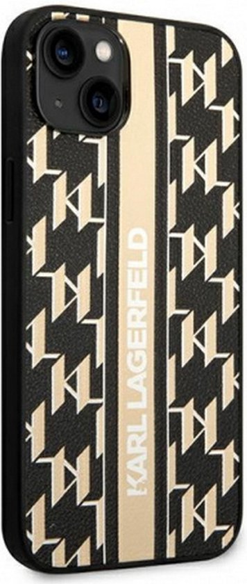 Coque arrière à rayures Monogram Karl Lagerfeld - Apple iPhone 14 (6,1") - Marron