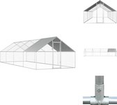 vidaXL Kippenverblijf Huisvesting - 2.75 x 8 x 1.92 m - Gegalvaniseerd staal - Hok