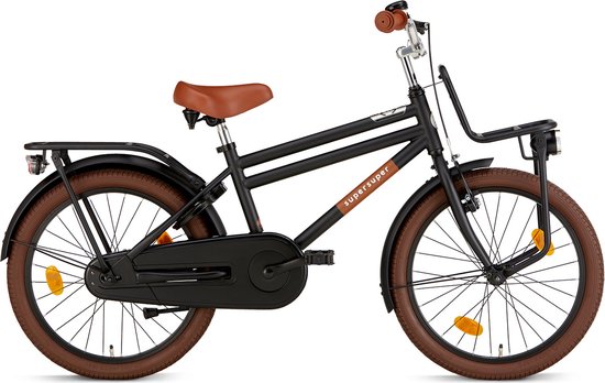 Supersuper Cooper - Kinderfiets - Jongensfiets - 20 inch - Mat Zwart