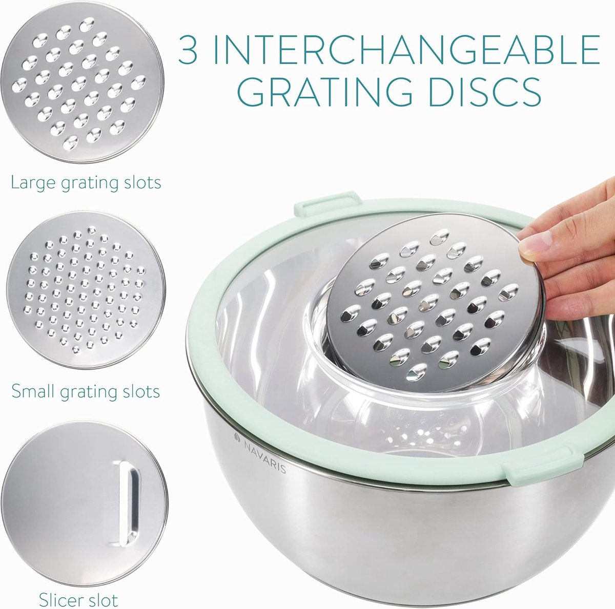 stainless steel salad bowls with airtight lid, 3pisc